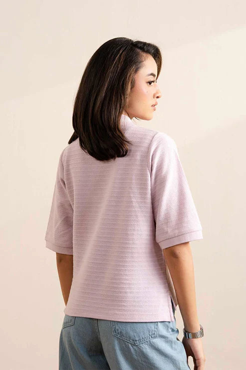 Lilac Knitted Zip POLO (Women)