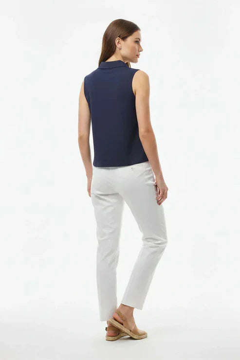 SLEEVELESS POLO TOP FOR WOMEN