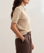 Sand Diamond Knit POLO (Women)