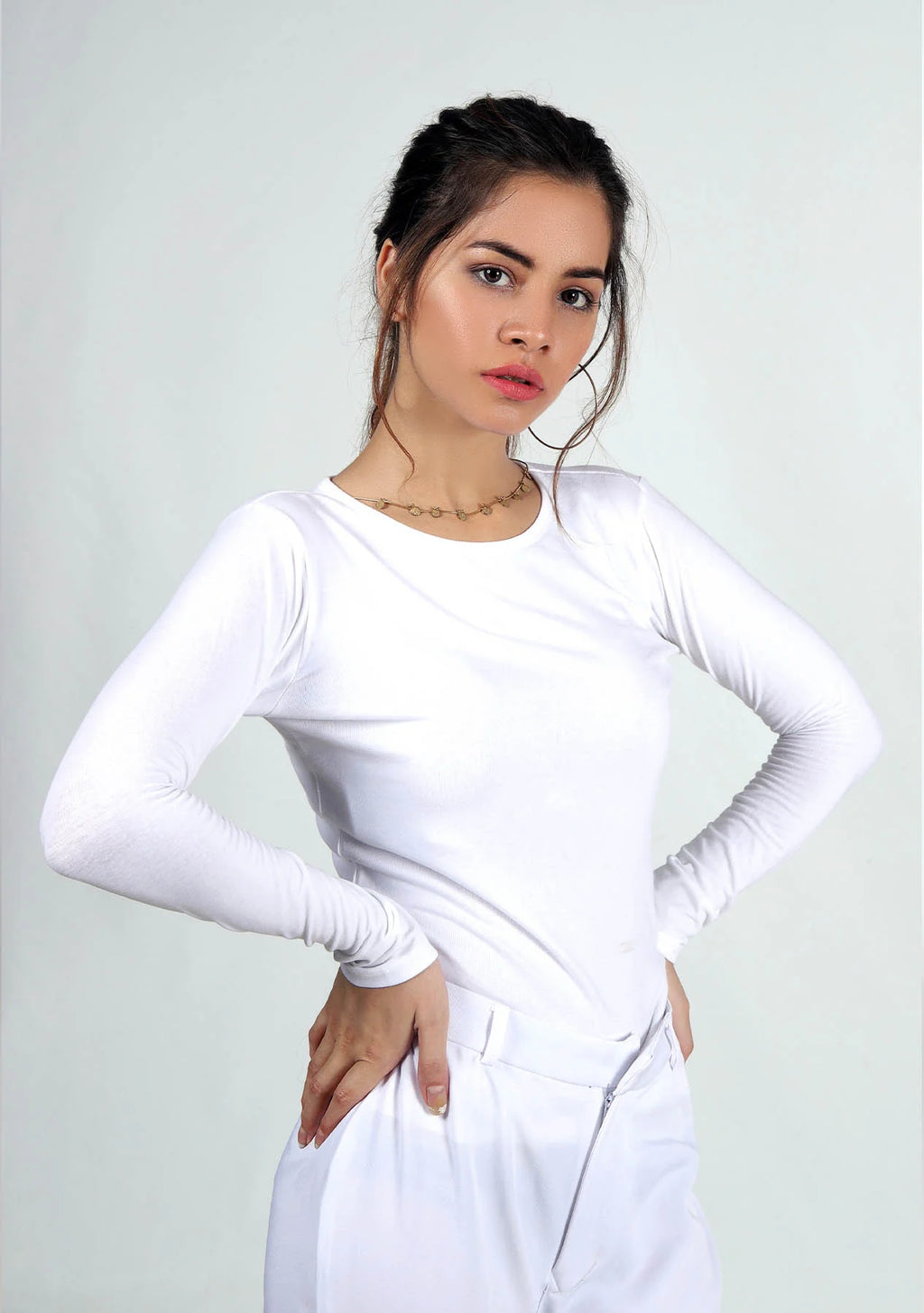 Full Sleeve T Shirt - White
