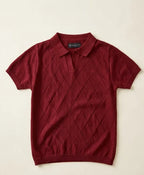 Maroon Diamond Knit POLO (Women)