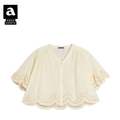 Cropped Schiffli Shirt