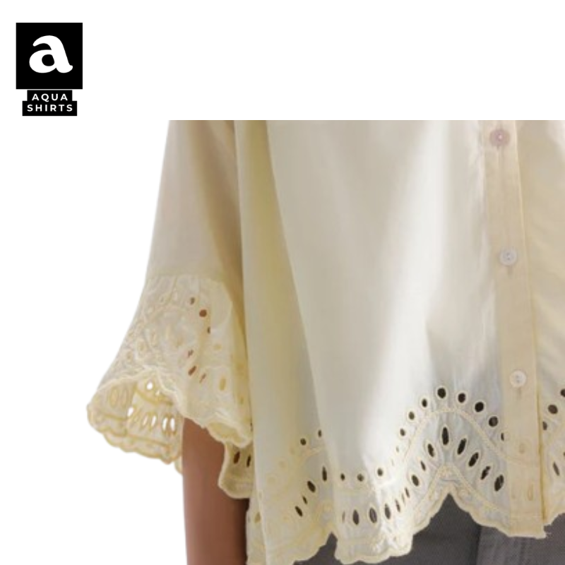 Cropped Schiffli Shirt