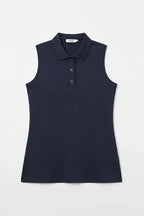 SLEEVELESS POLO TOP FOR WOMEN