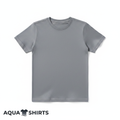 Boys Classic Grey Cotton T-Shirt on white background - Aqua Shirts