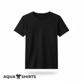 Boys Classic Black Cotton T-Shirt on white background - Aqua Shirts