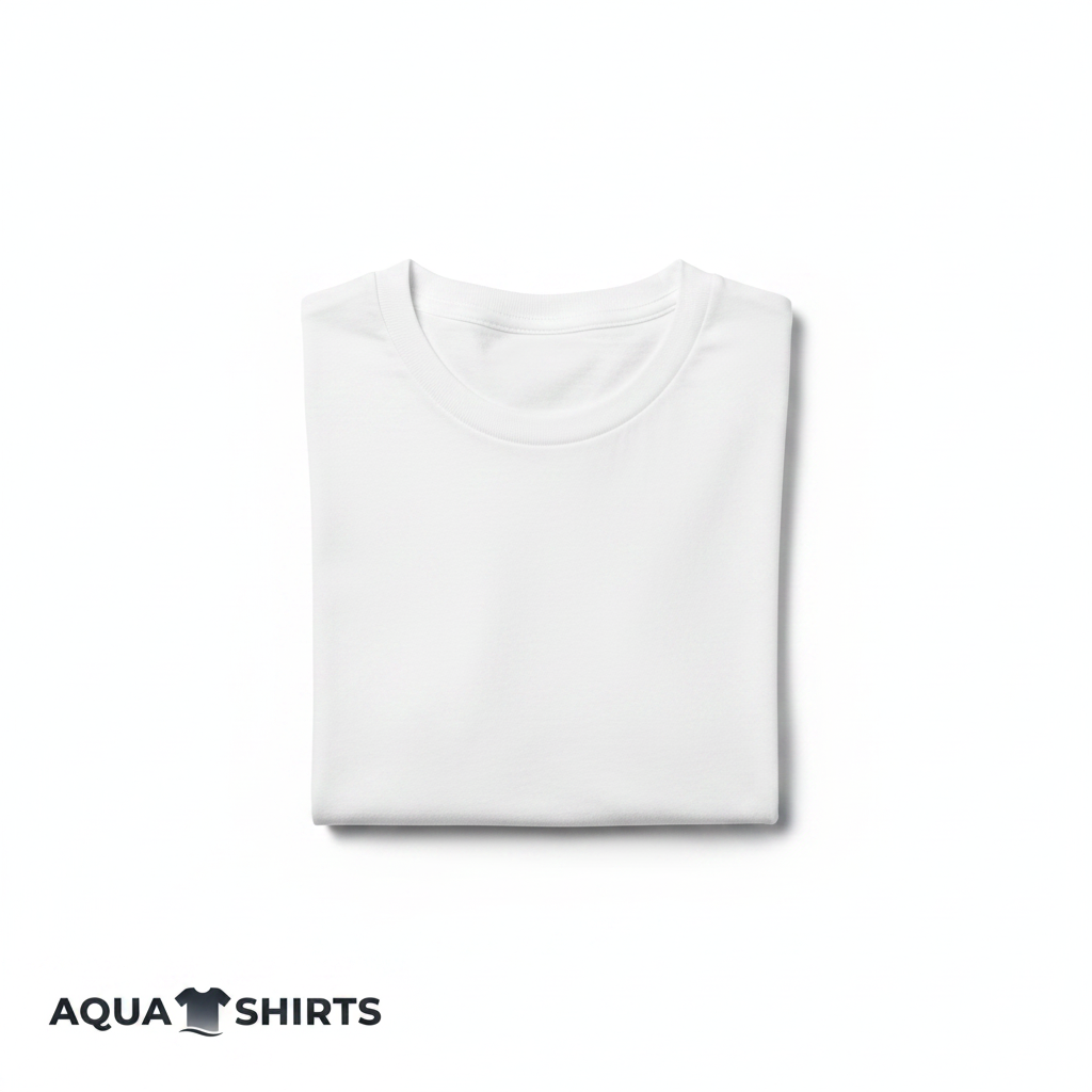 Girls Classic White T-Shirt - Aqua Shirts