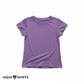 Girls Pretty Purple Cotton T-Shirt on white background - Aqua Shirts